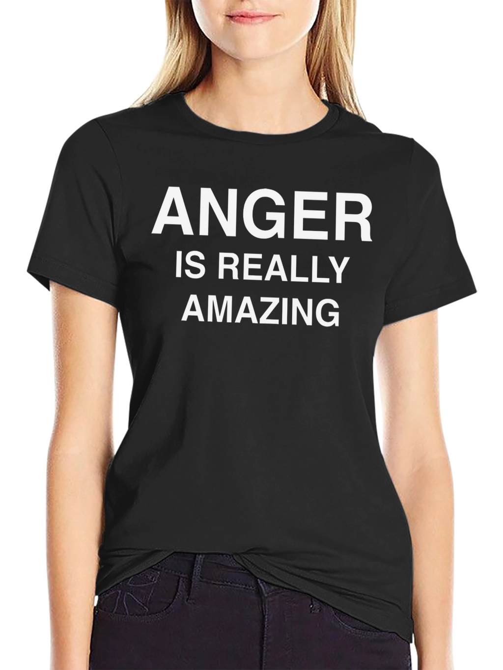 Anger Is Really Amazing Black Tee Shirt
