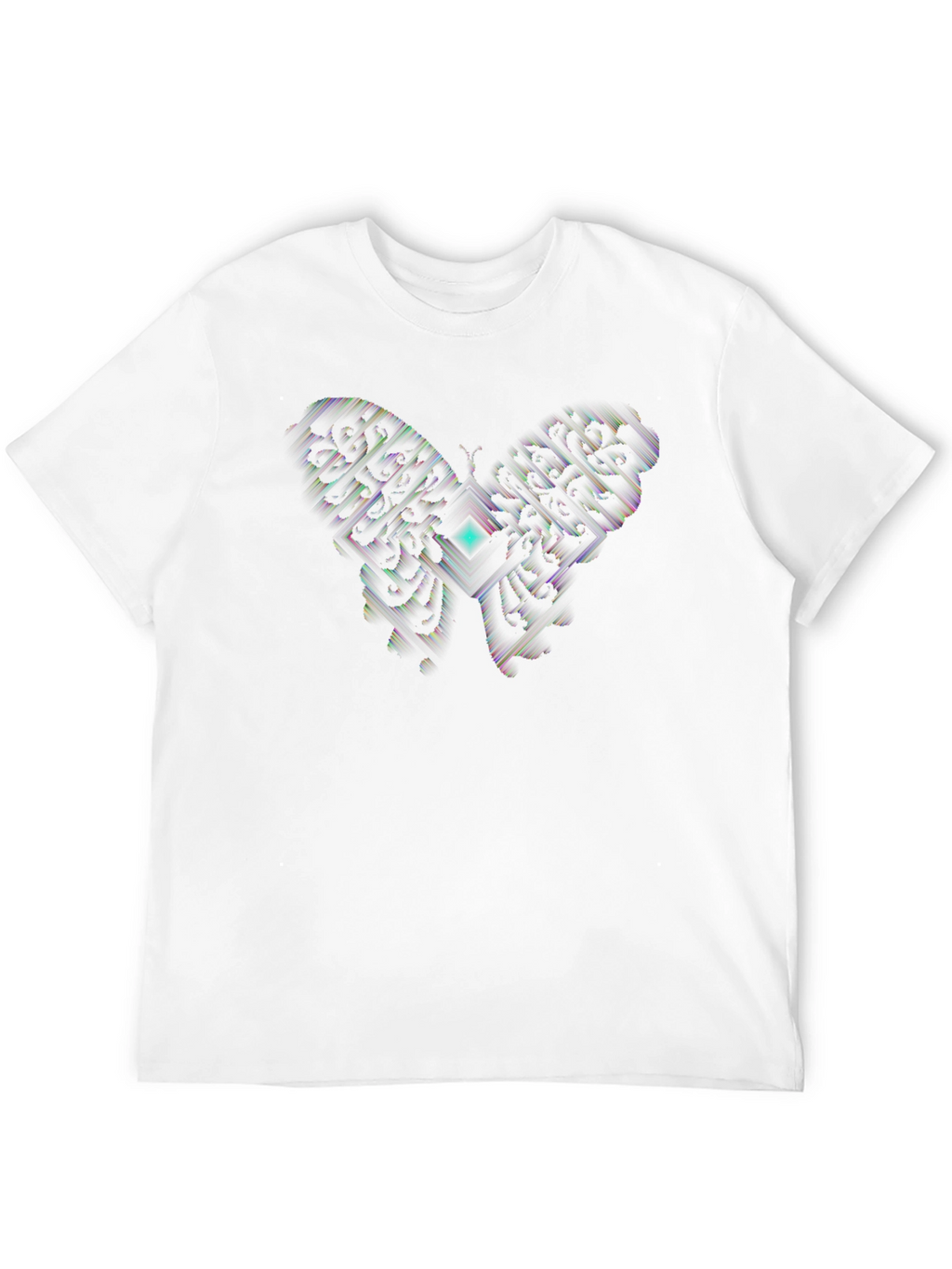 Abstract Butterfly Graphic Black T-Shirt