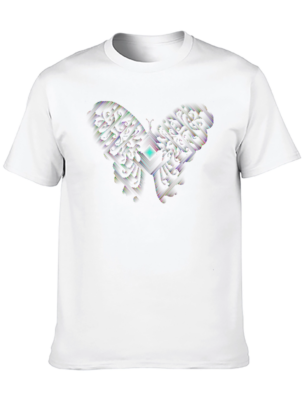 Abstract Butterfly Graphic Black T-Shirt