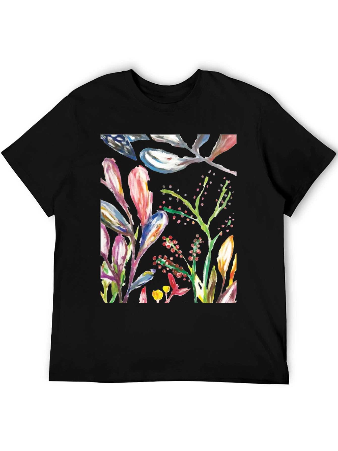 Floral Watercolor T-Shirt - Abstract Botanical Design