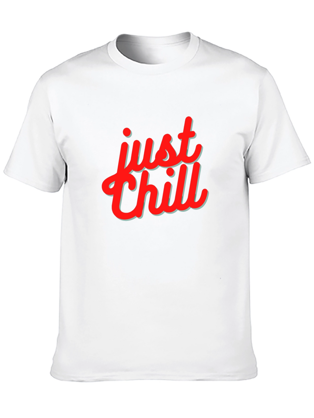 Just Chill Graphic Print Black T-Shirt