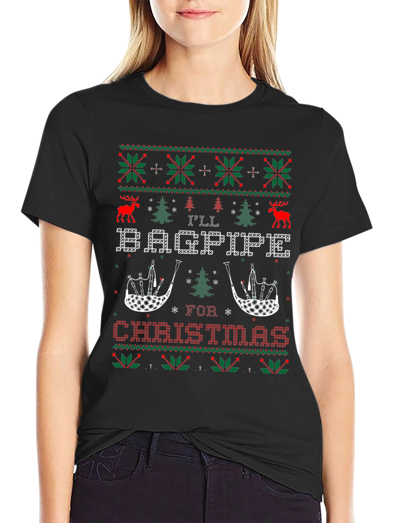 Ill Bagpipe for Christmas Holiday T-Shirt
