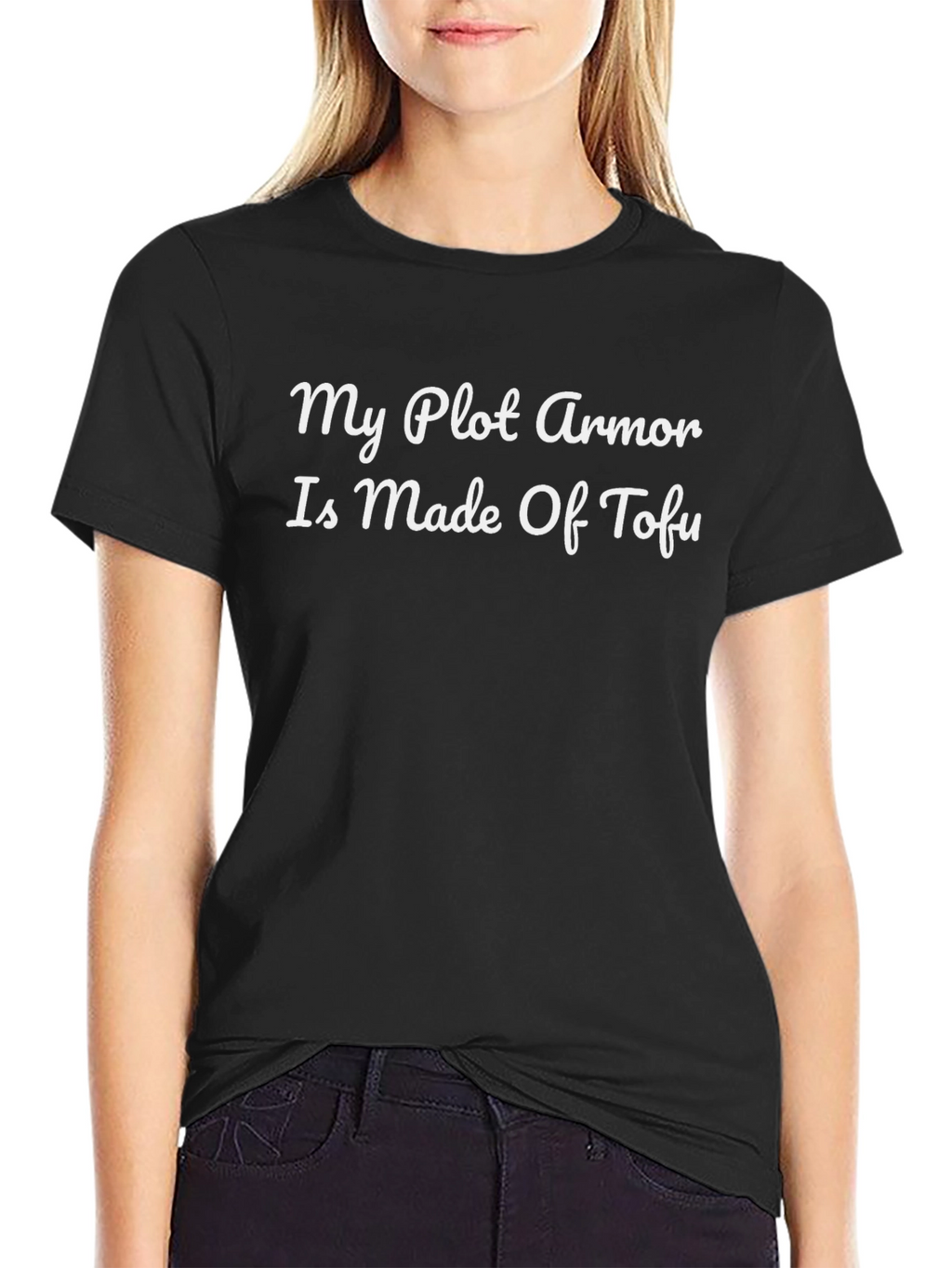 Funny Tofu Armor Graphic T-Shirt