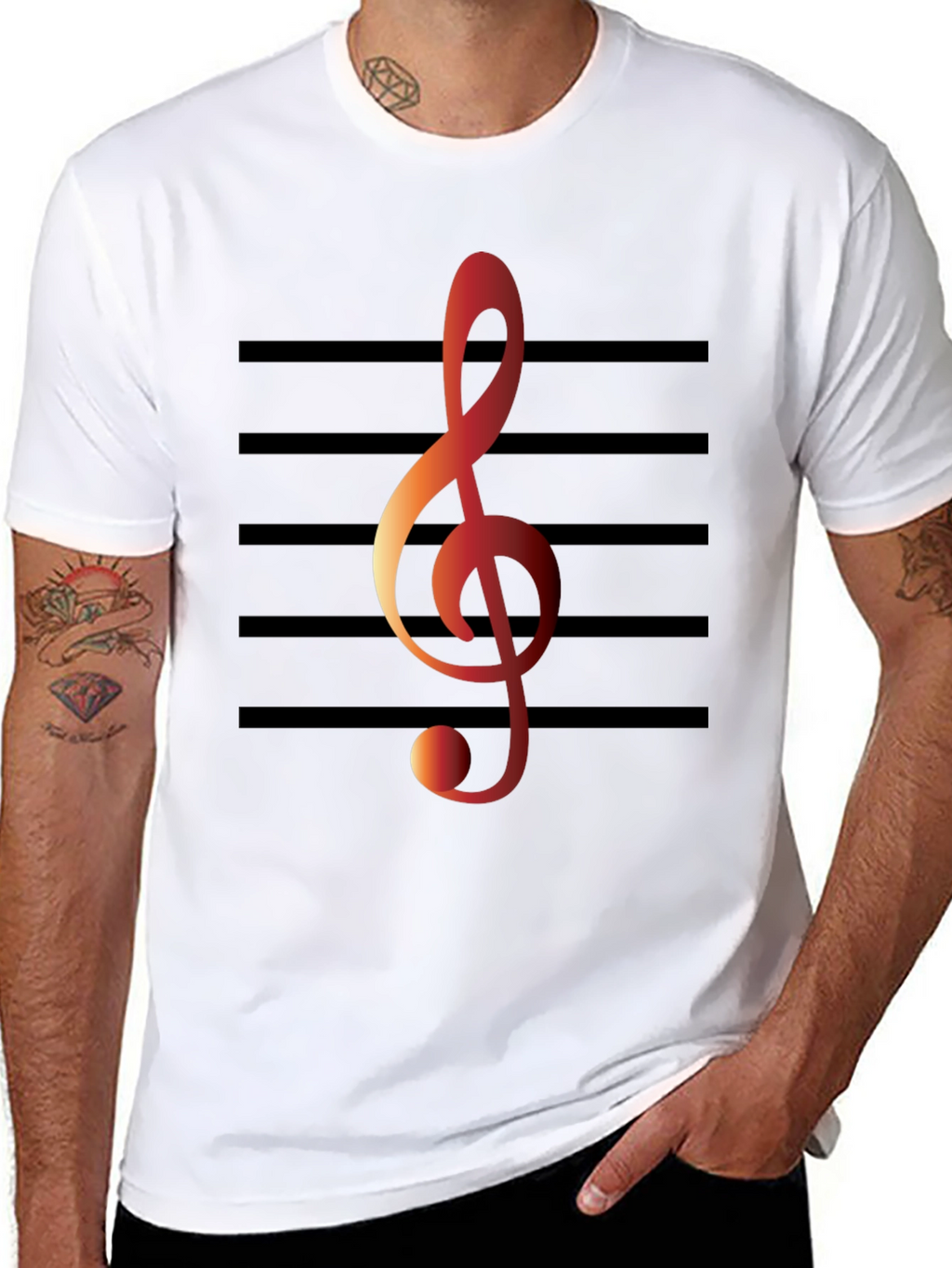 Musical Note T-Shirt - Treble Clef Graphic Tee