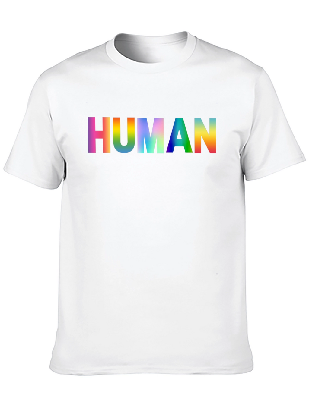 Rainbow HUMAN Graphic Tee - Pride Shirt