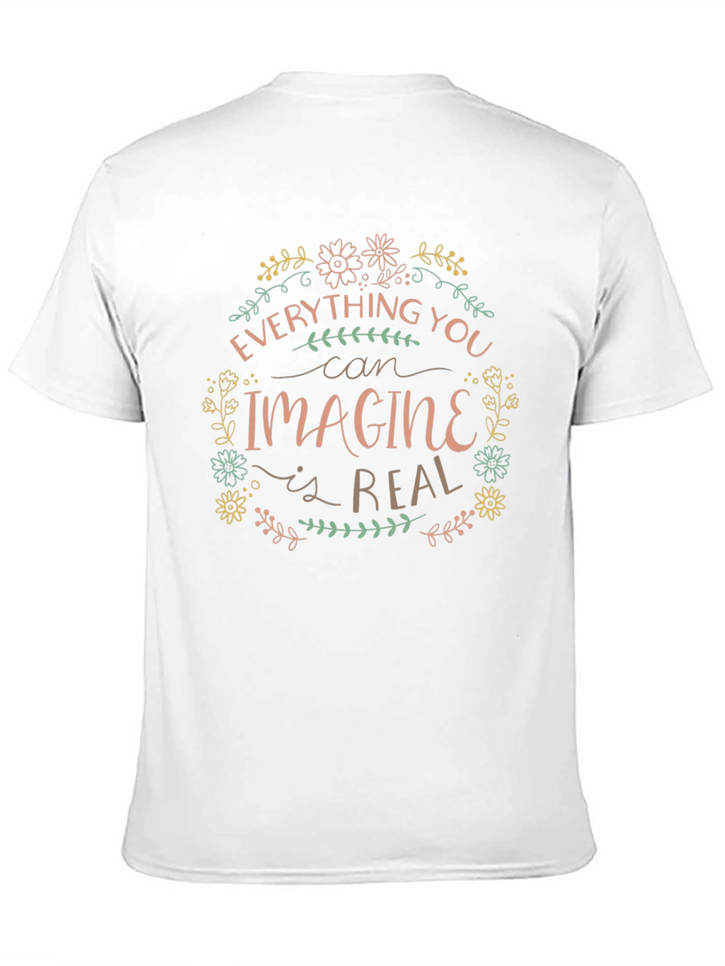 Imagine is Real Black Graphic T-Shirt
