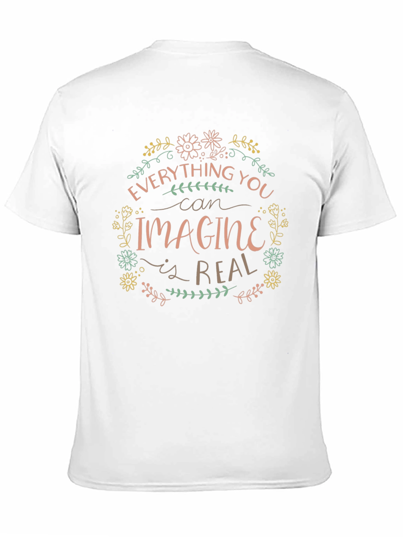 Imagine is Real Black Graphic T-Shirt