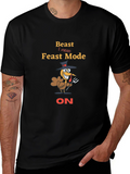 Beast Feast Mode Turkey T-Shirt - Thanksgiving Tee