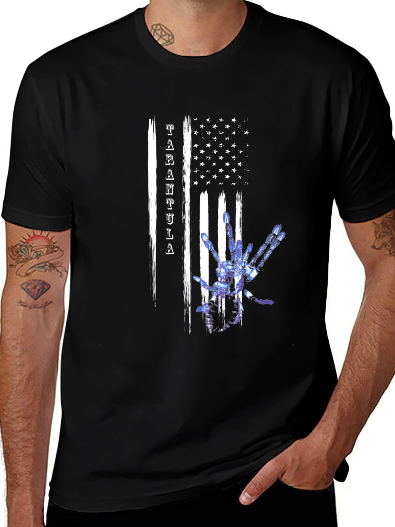 Tarantula American Flag Graphic Tee