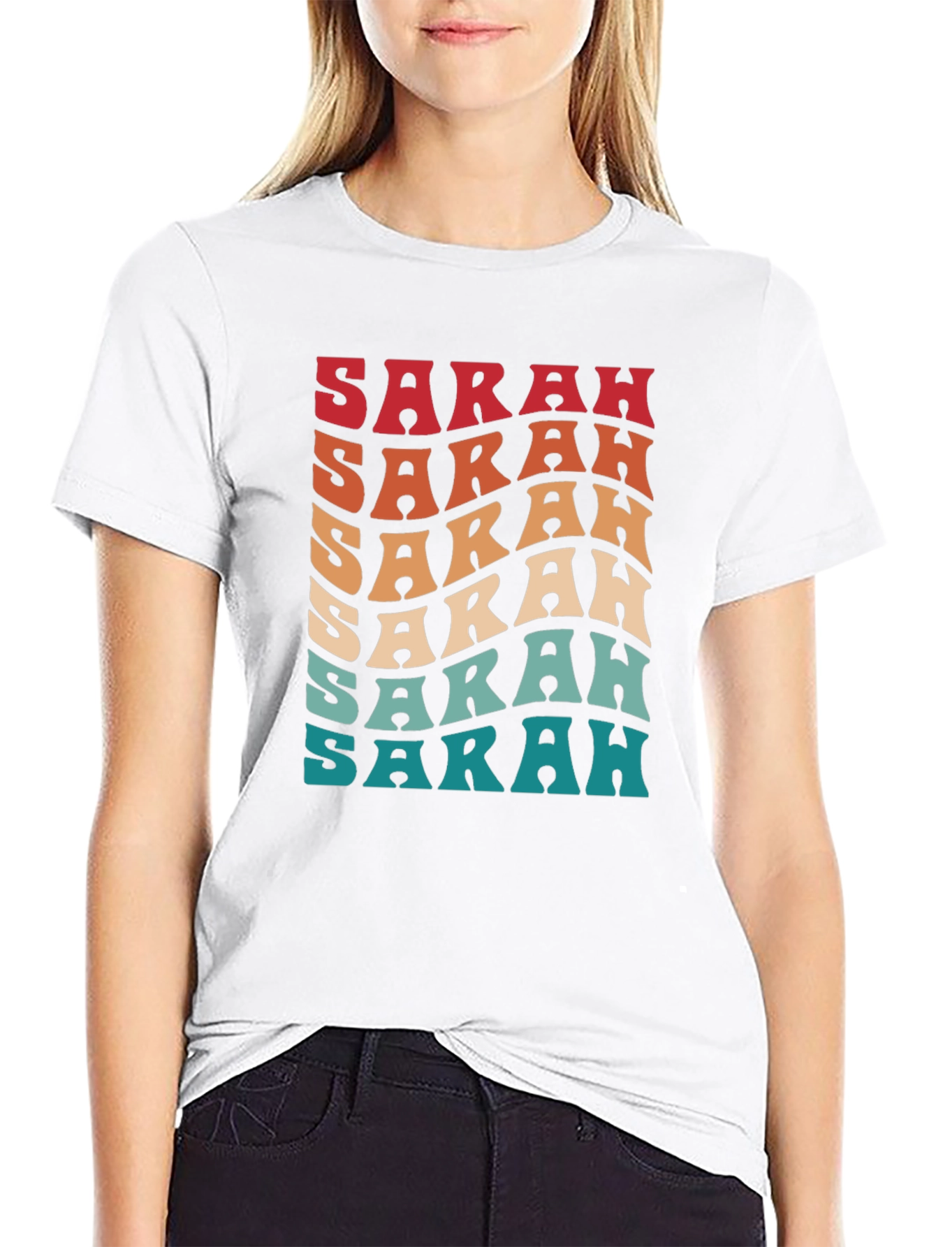 Retro Sarah Name T-Shirt - Custom Gift!