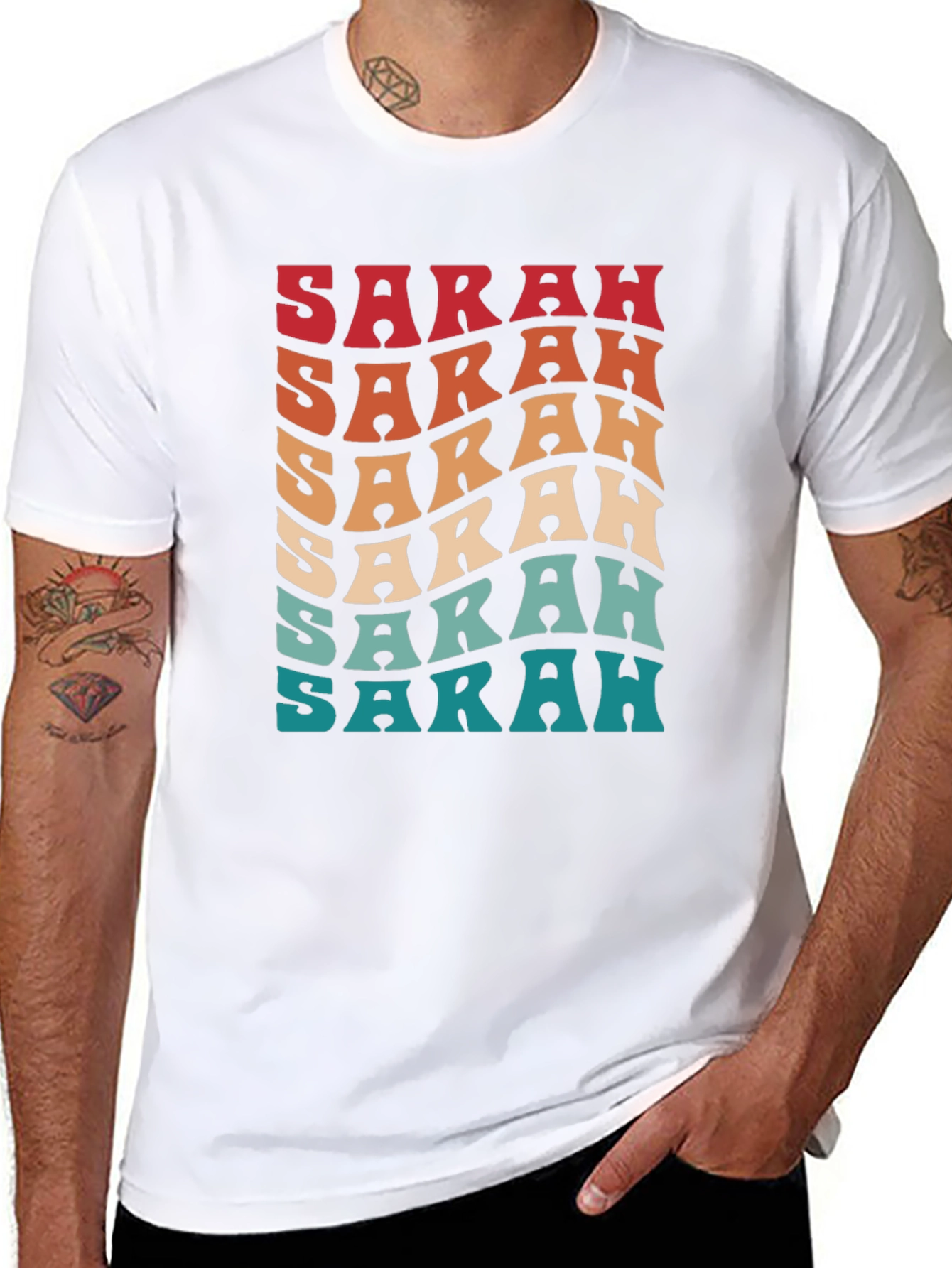 Retro Sarah Name T-Shirt - Custom Gift!