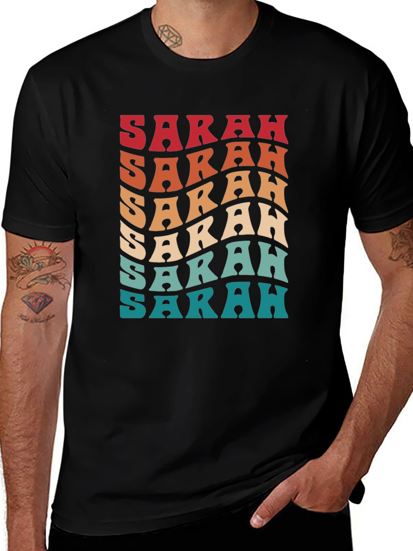 Retro Sarah Name T-Shirt - Custom Gift!