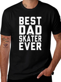 Best Dad and Skater Ever Black T-Shirt