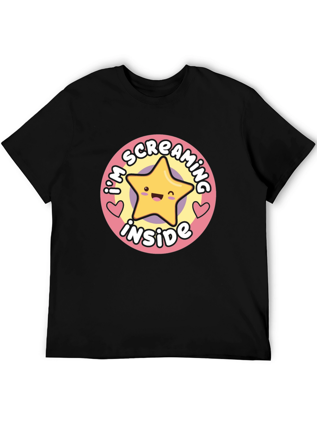 Screaming Inside Star Graphic T-Shirt - Soft Cotton