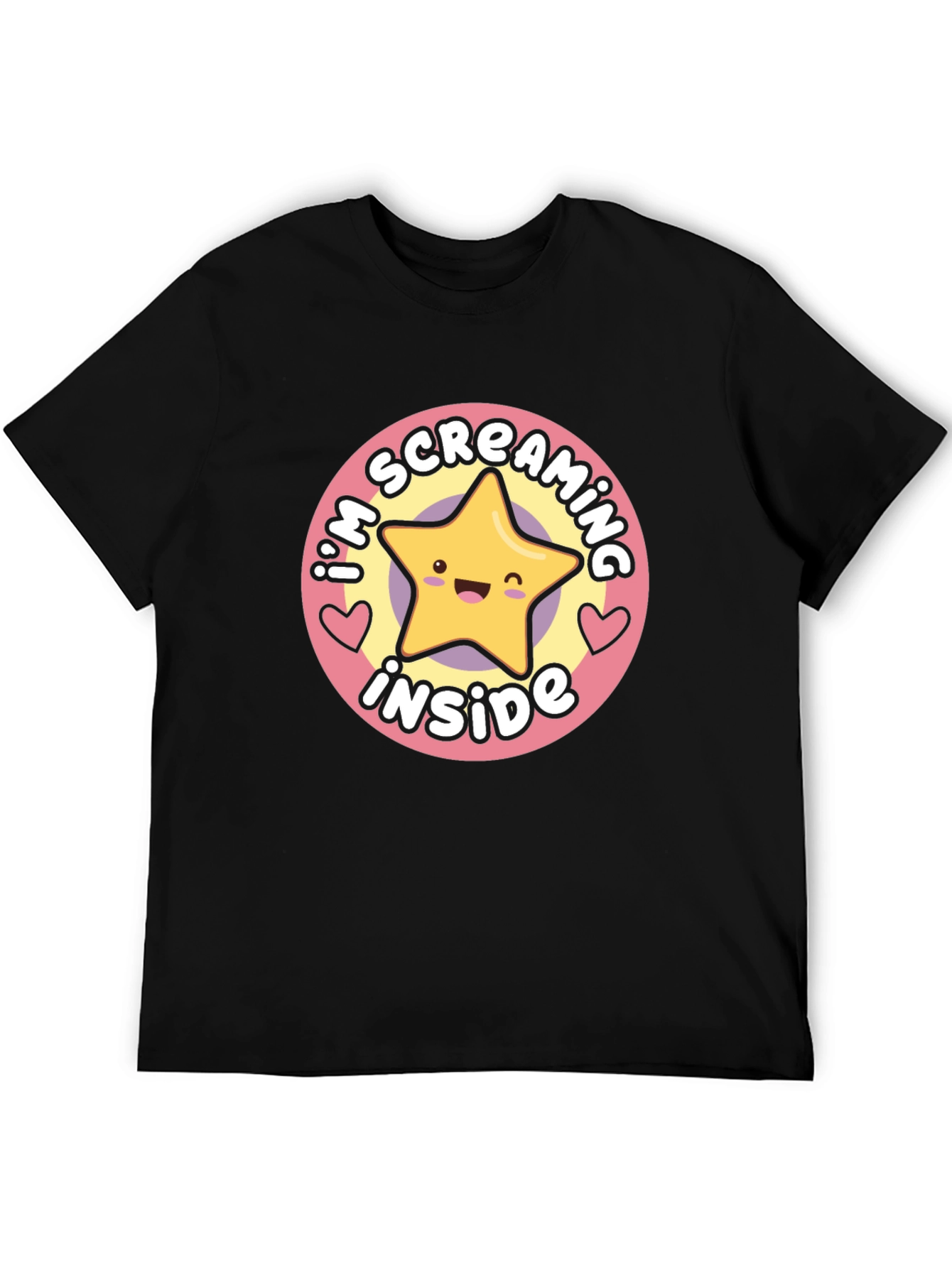 Screaming Inside Star Graphic T-Shirt - Soft Cotton