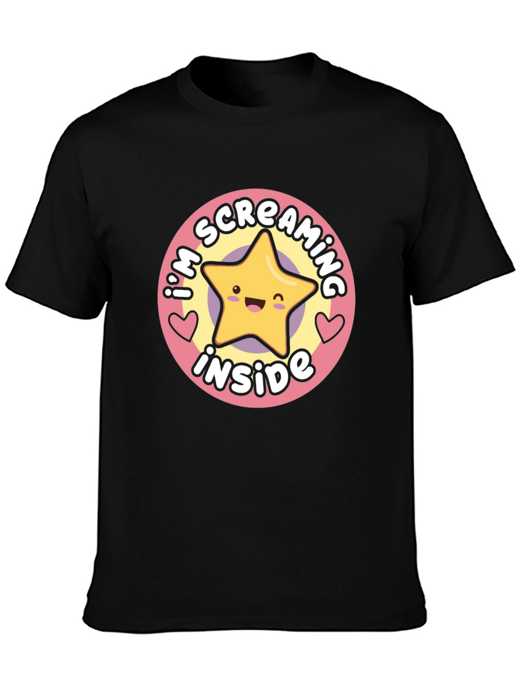 Screaming Inside Star Graphic T-Shirt - Soft Cotton