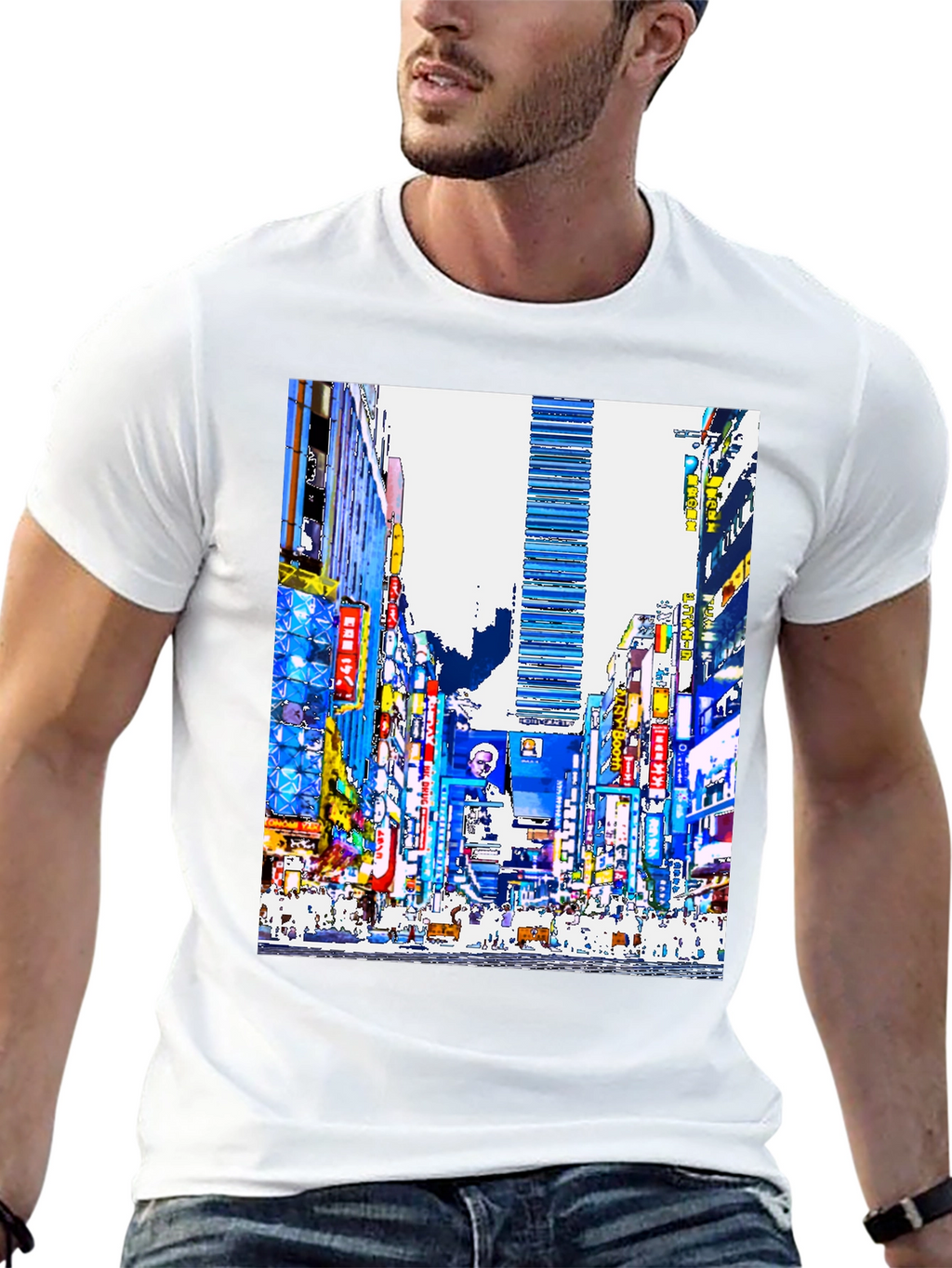 Tokyo Street Scene Graphic T-Shirt