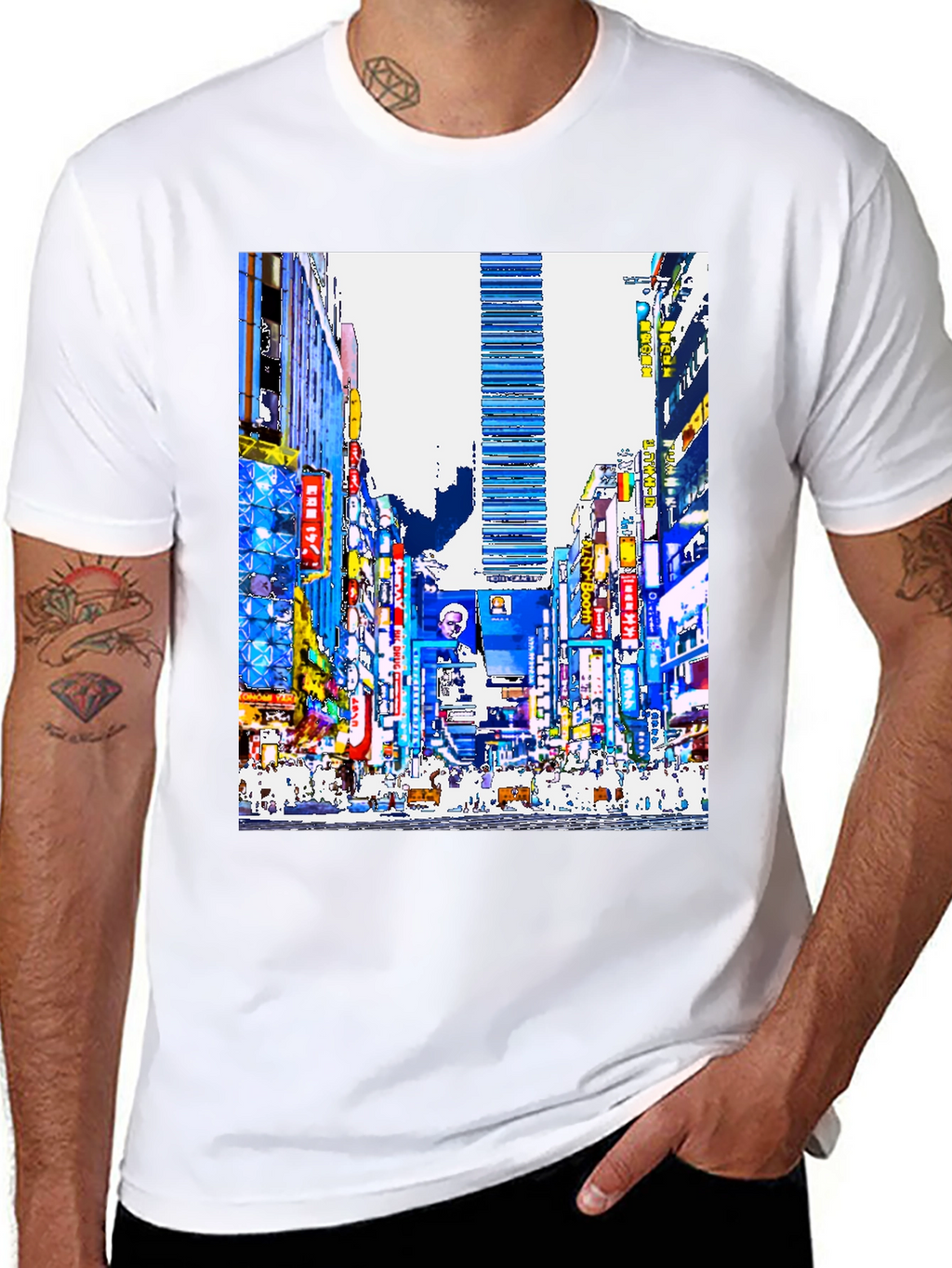Tokyo Street Scene Graphic T-Shirt