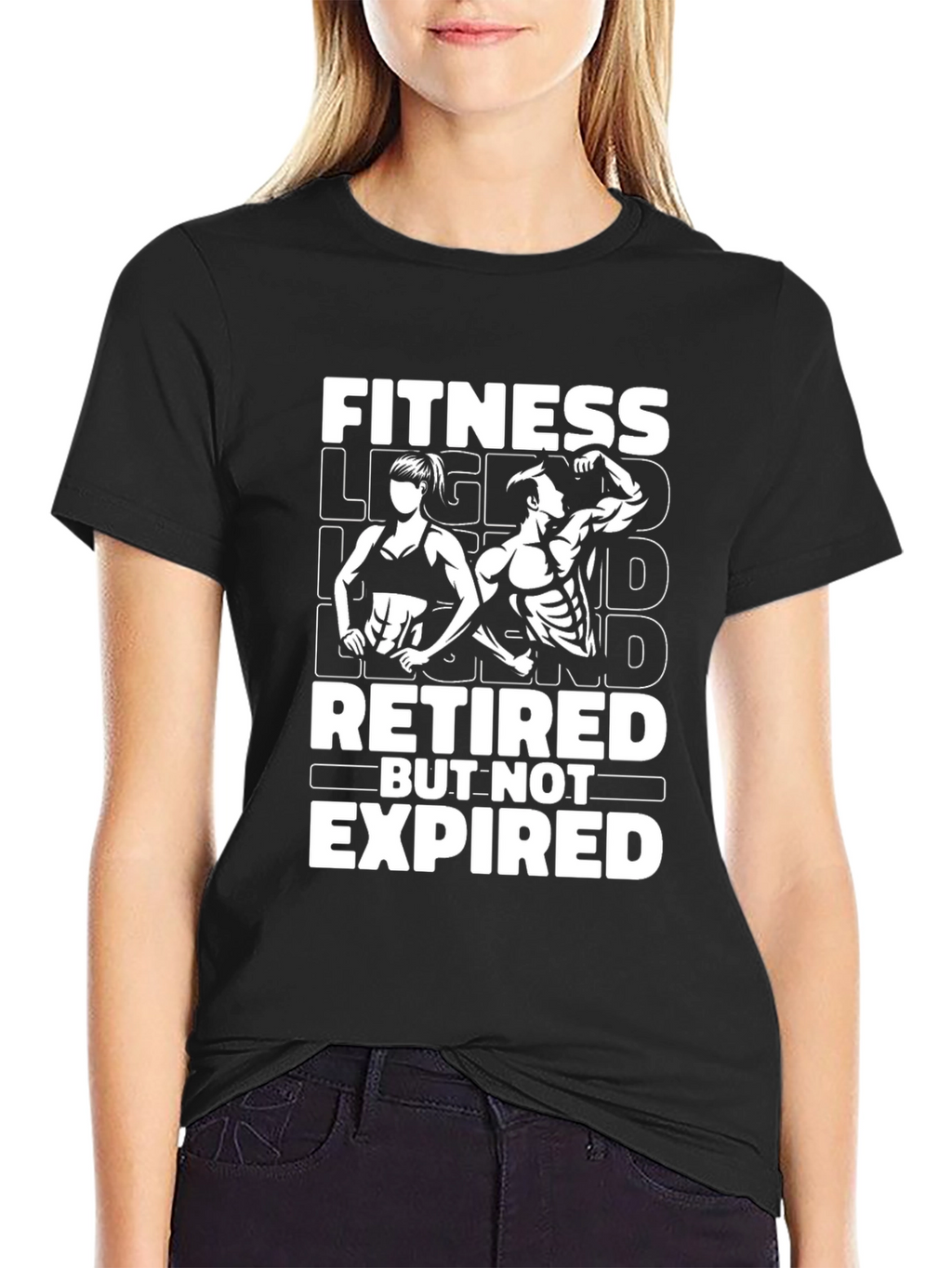 Fitness Legend Retired But Not Expired Black T-Shirt