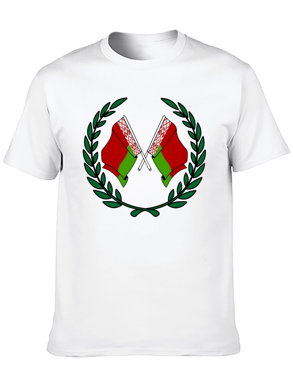 Belarusian Flag Graphic Black T-Shirt