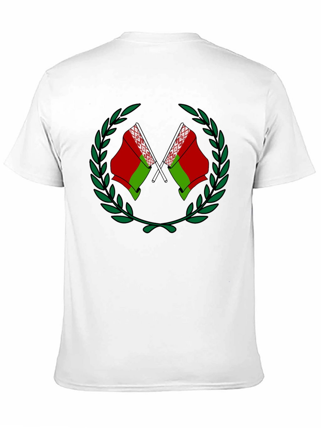 Belarusian Flag Graphic Black T-Shirt
