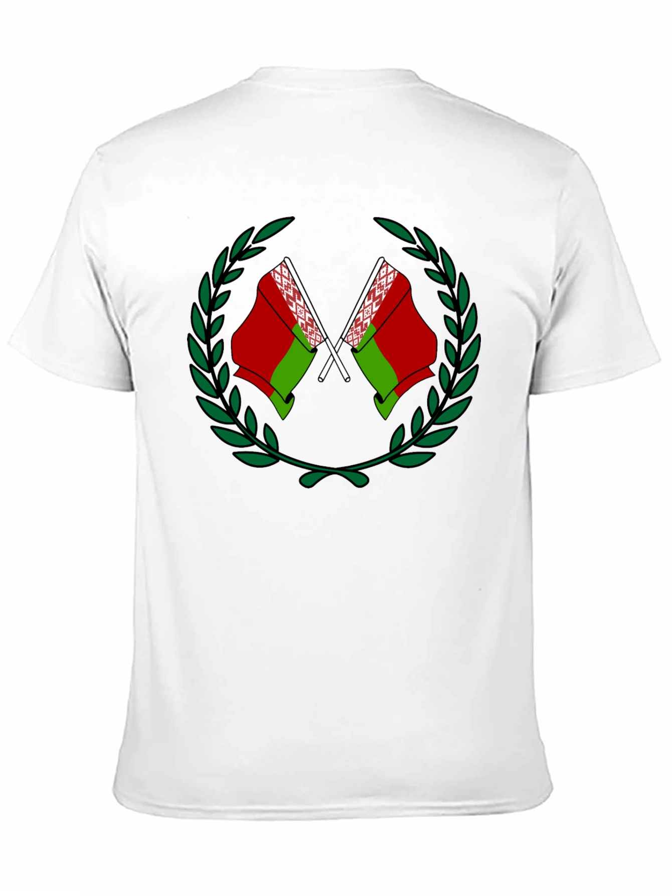 Belarusian Flag Graphic Black T-Shirt