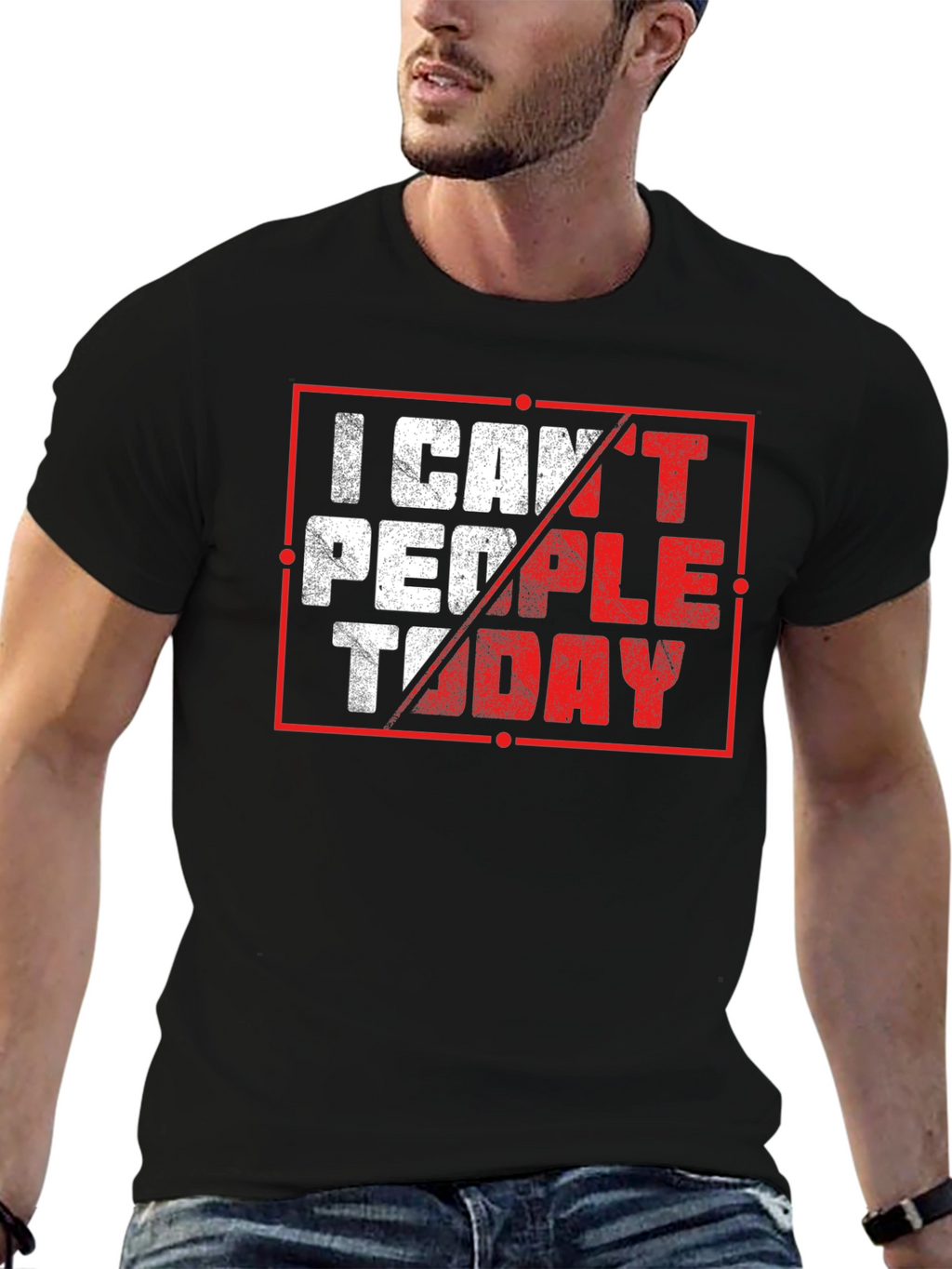 I Cant People Today Graphic T-Shirt