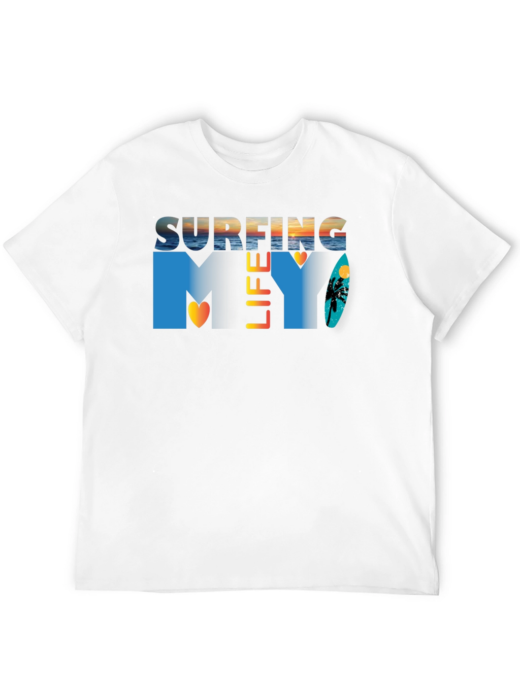 Surfing Life Graphic Tee - Stylish Summer Apparel