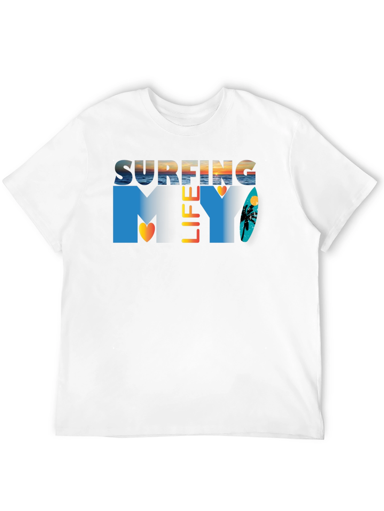 Surfing Life Graphic Tee - Stylish Summer Apparel