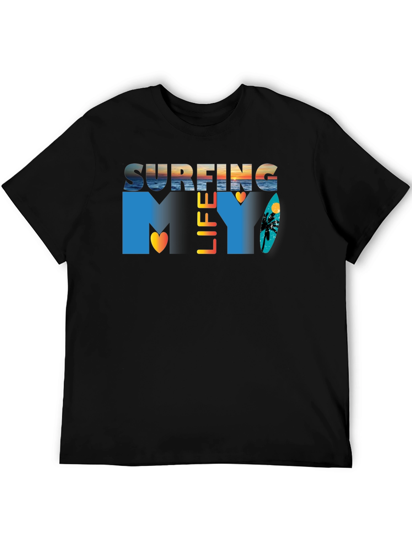 Surfing Life Graphic Tee - Stylish Summer Apparel