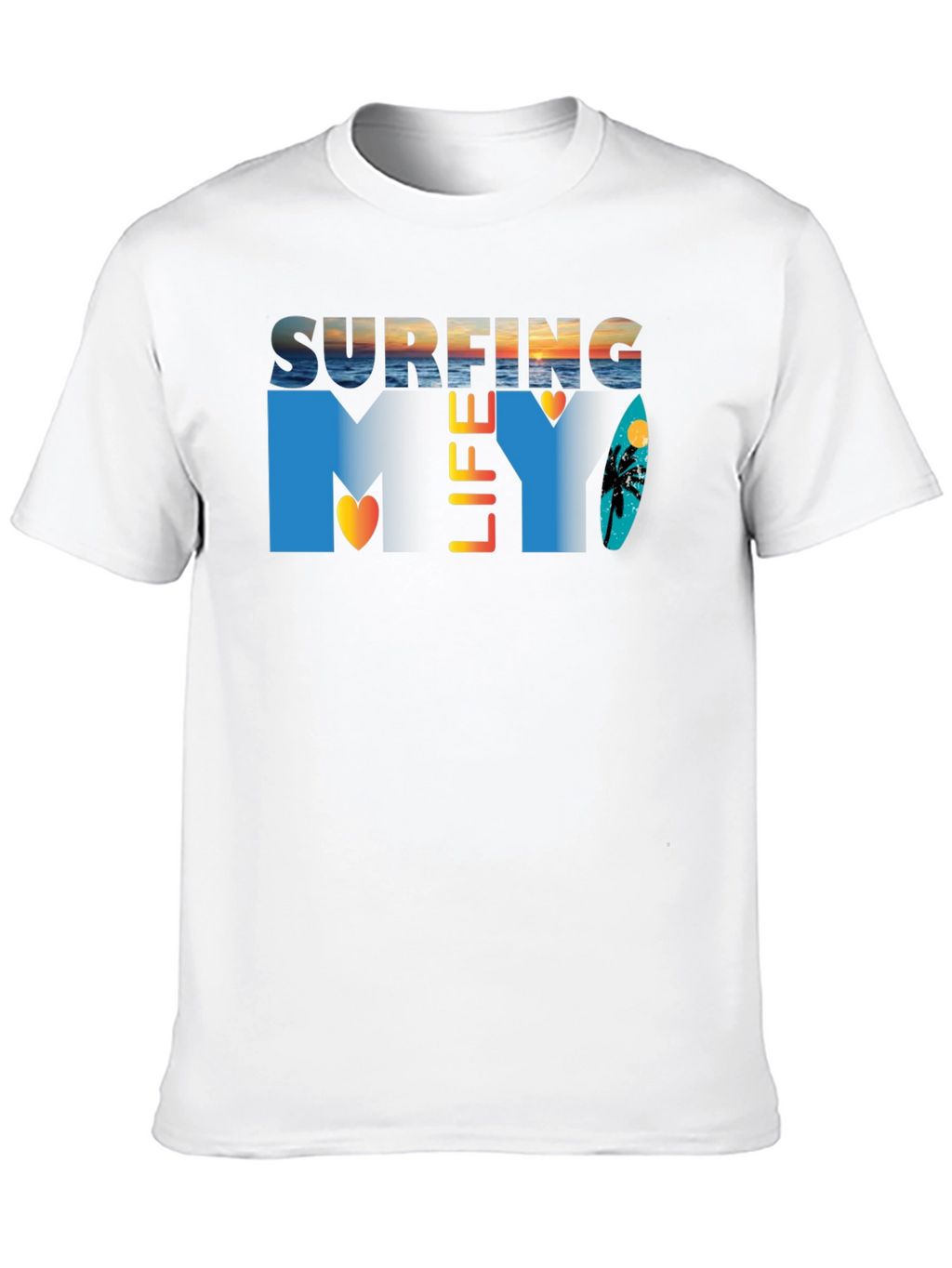 Surfing Life Graphic Tee - Stylish Summer Apparel