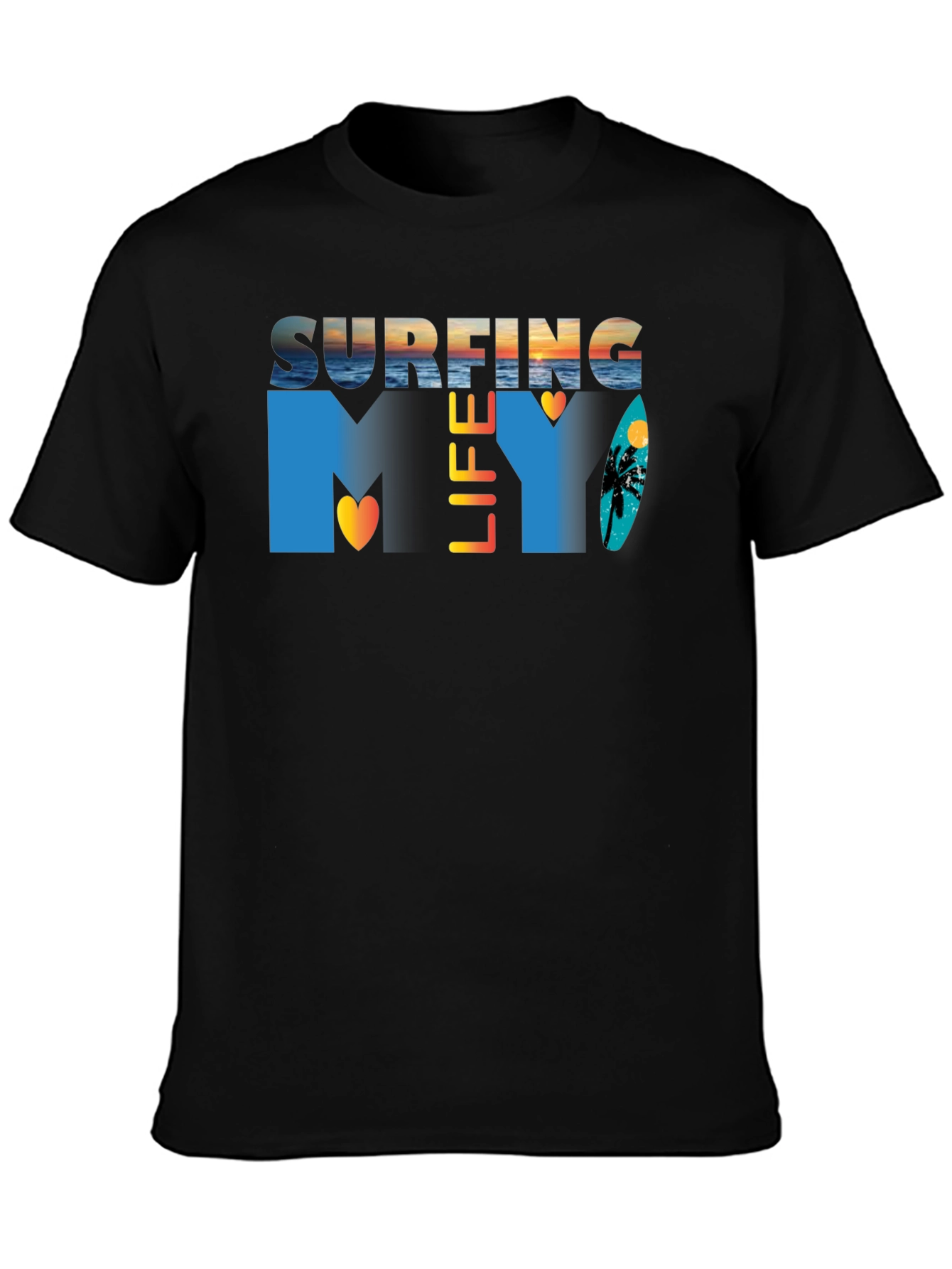 Surfing Life Graphic Tee - Stylish Summer Apparel
