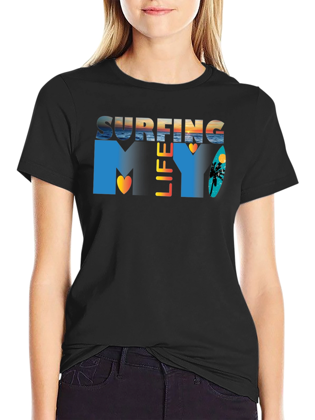 Surfing Life Graphic Tee - Stylish Summer Apparel