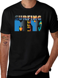 Surfing Life Graphic Tee - Stylish Summer Apparel