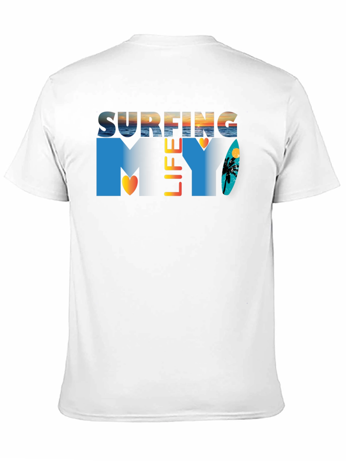 Surfing Life Graphic Tee - Stylish Summer Apparel
