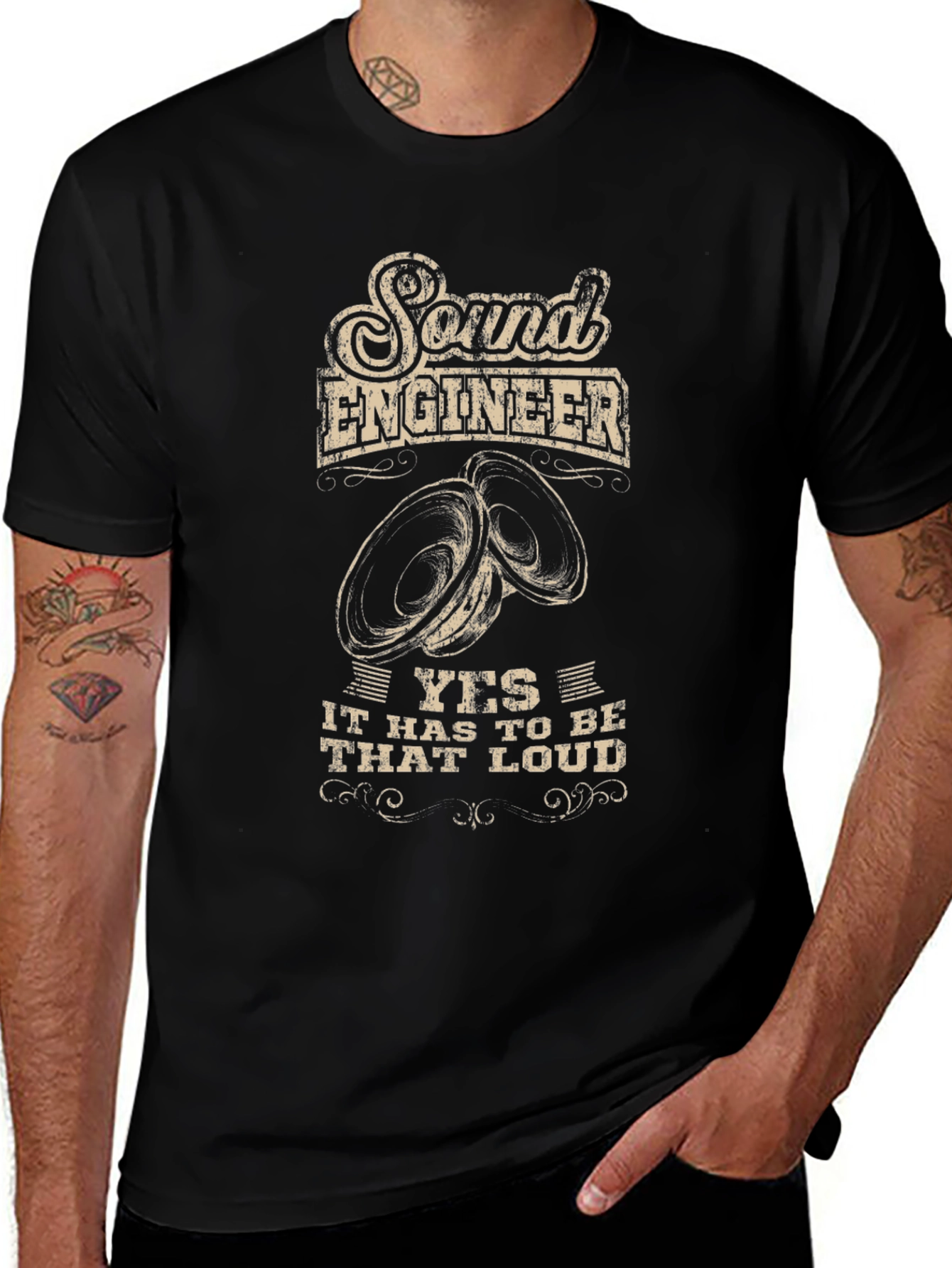 Sound Engineer Loud Speaker Graphic Tee