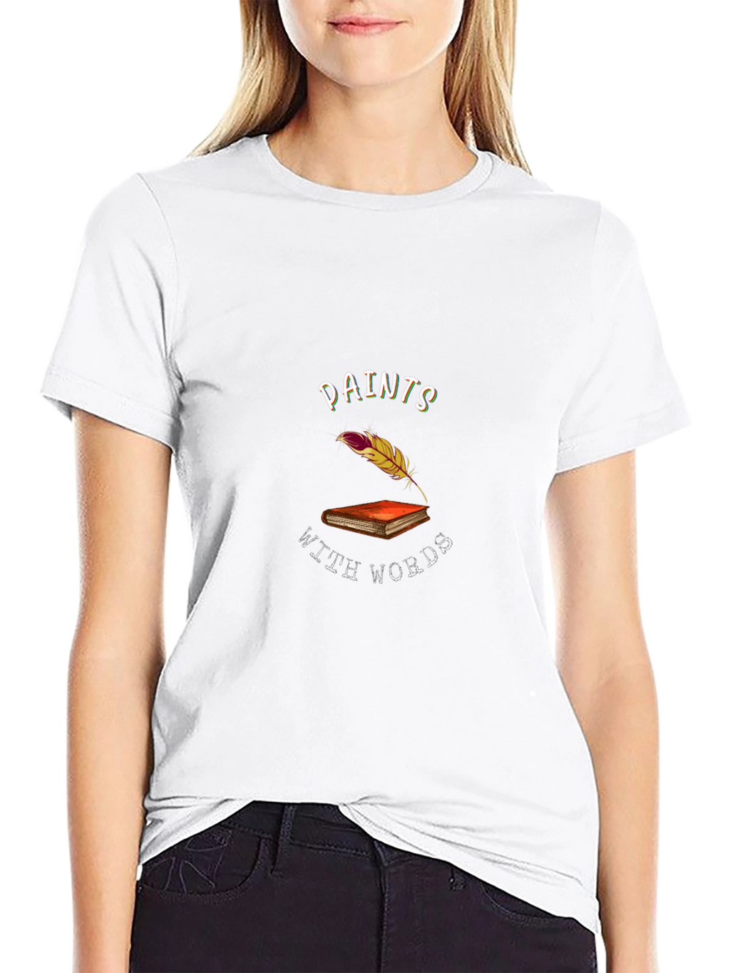 Paints With Words Black T-Shirt
