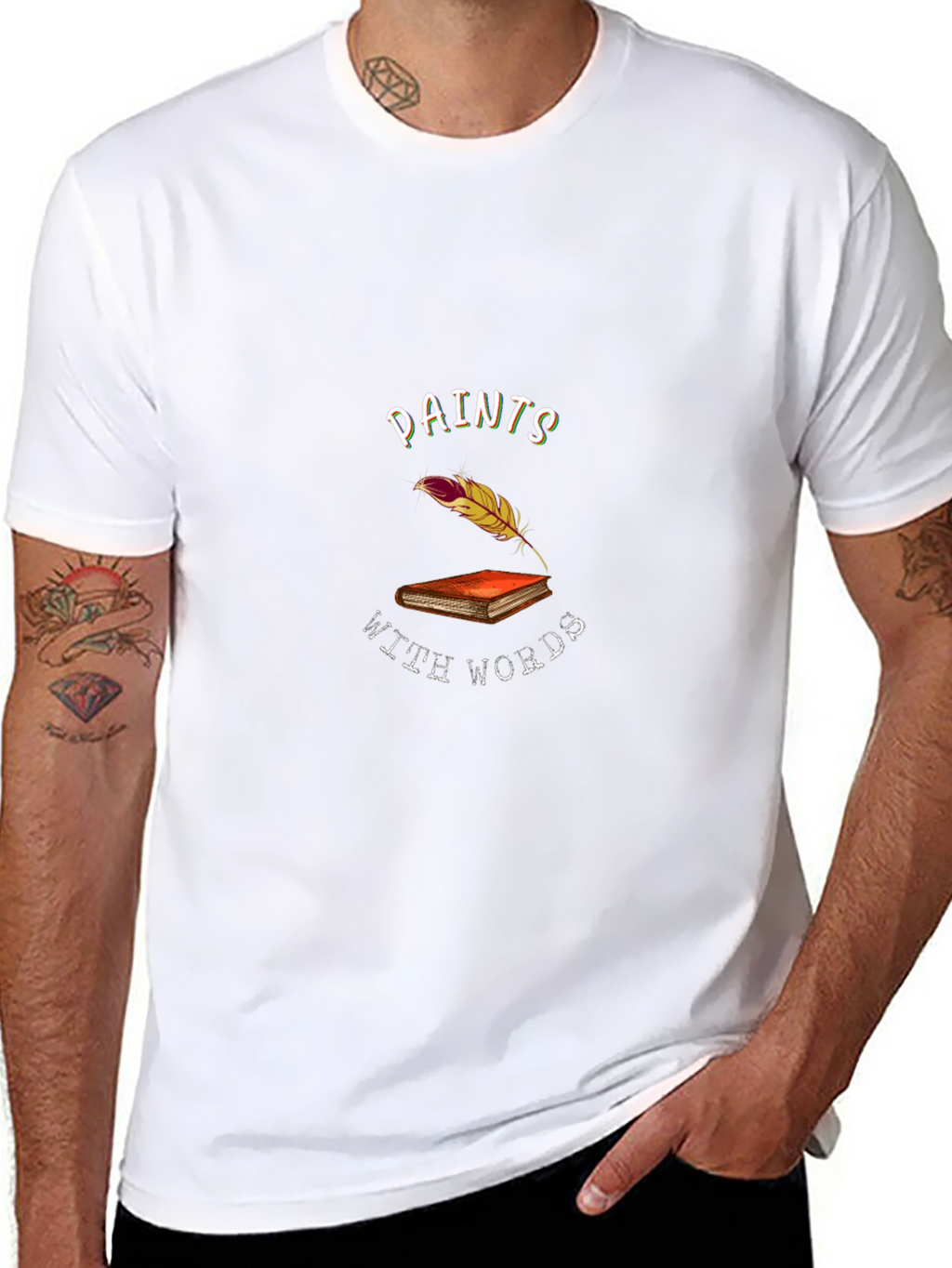 Paints With Words Black T-Shirt