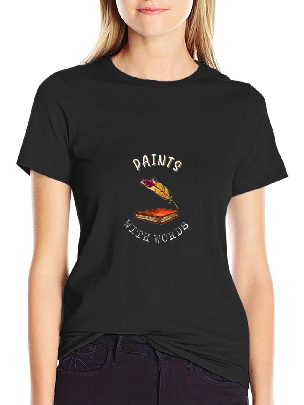 Paints With Words Black T-Shirt