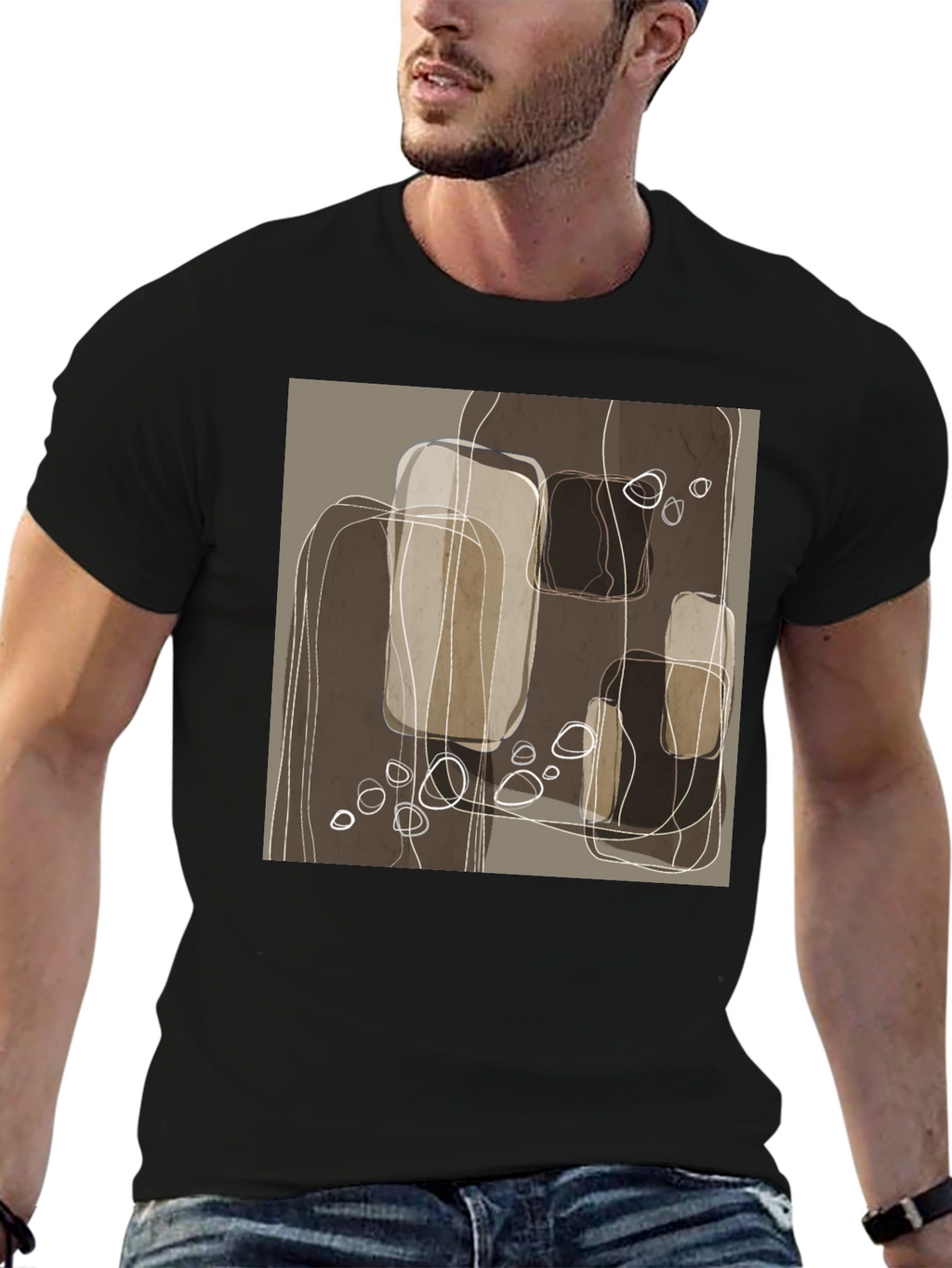 Abstract Geometric Art Tee - Modern Graphic T-Shirt