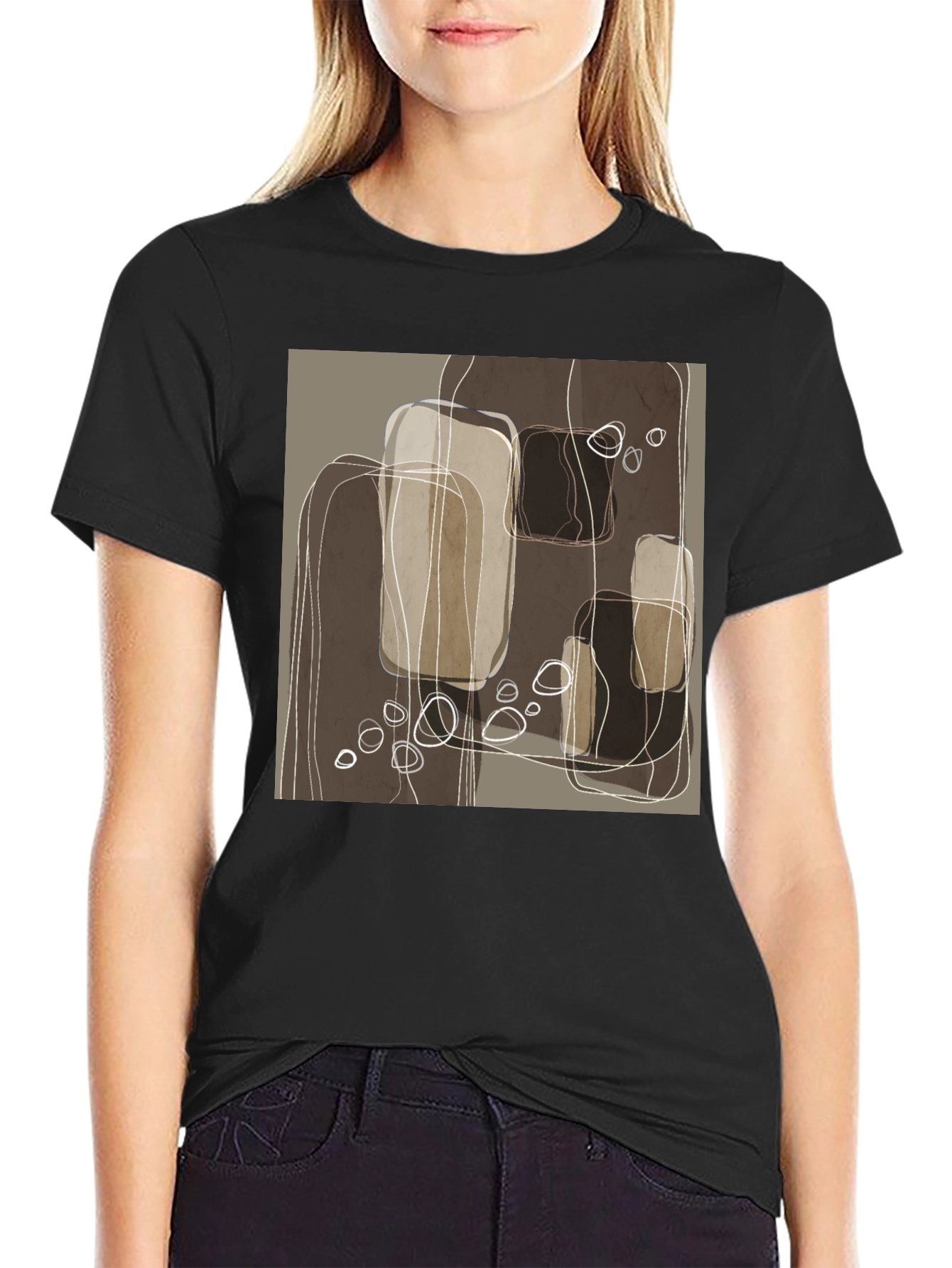 Abstract Geometric Art Tee - Modern Graphic T-Shirt