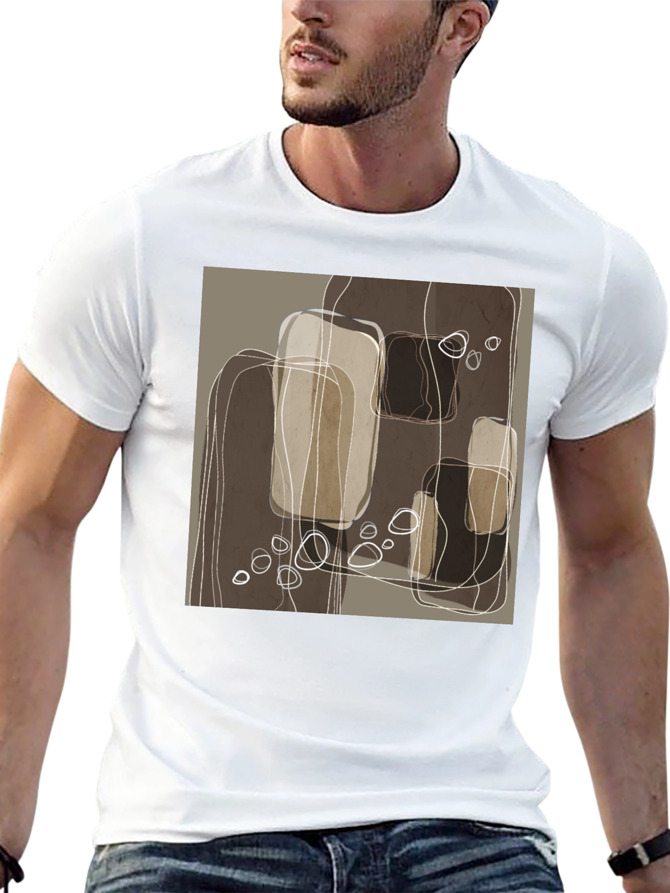 Abstract Geometric Art Tee - Modern Graphic T-Shirt