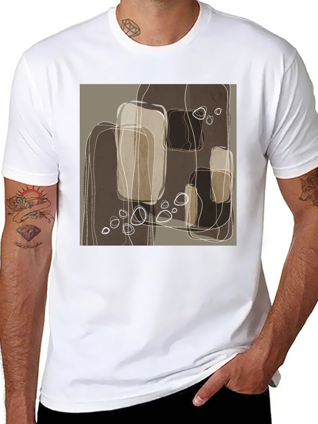 Abstract Geometric Art Tee - Modern Graphic T-Shirt