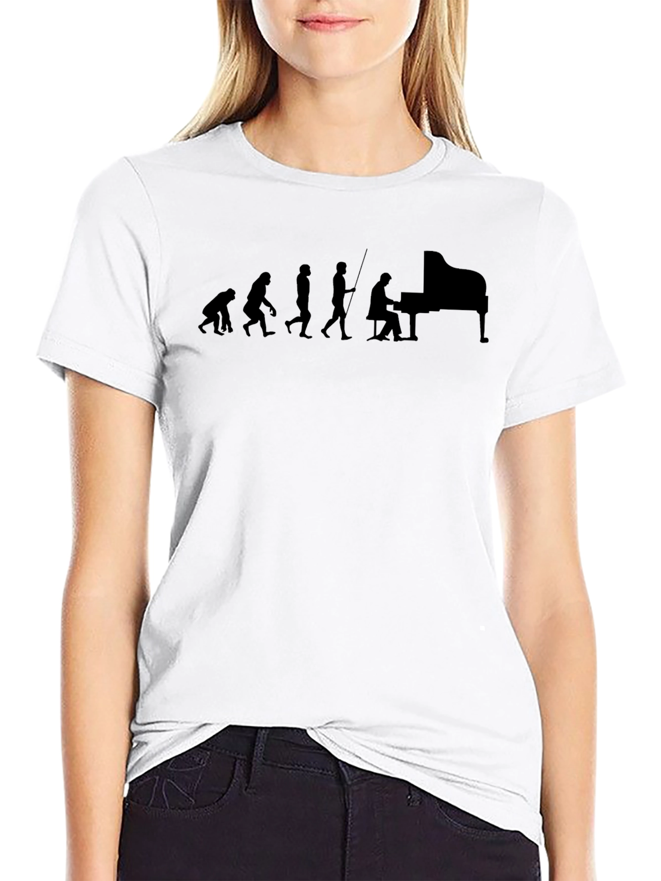 Evolution of Piano Player T-Shirt