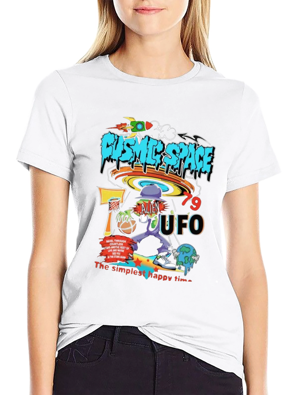 Cosmic Space Alien UFO T-Shirt