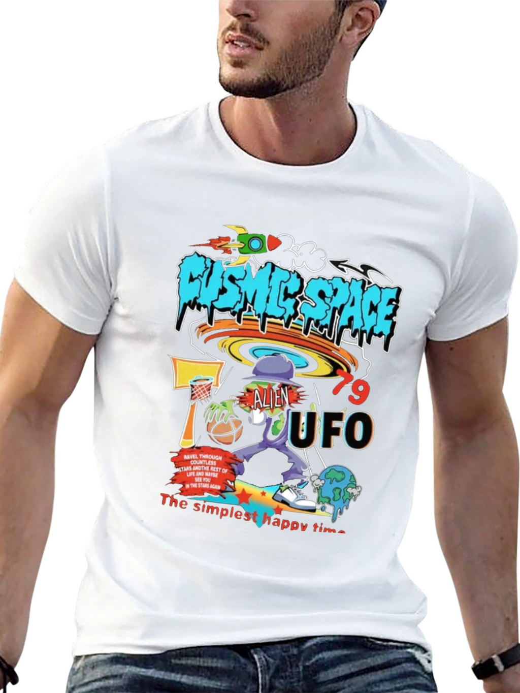 Cosmic Space Alien UFO T-Shirt