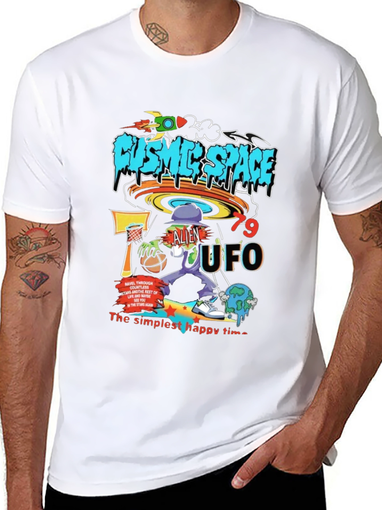 Cosmic Space Alien UFO T-Shirt