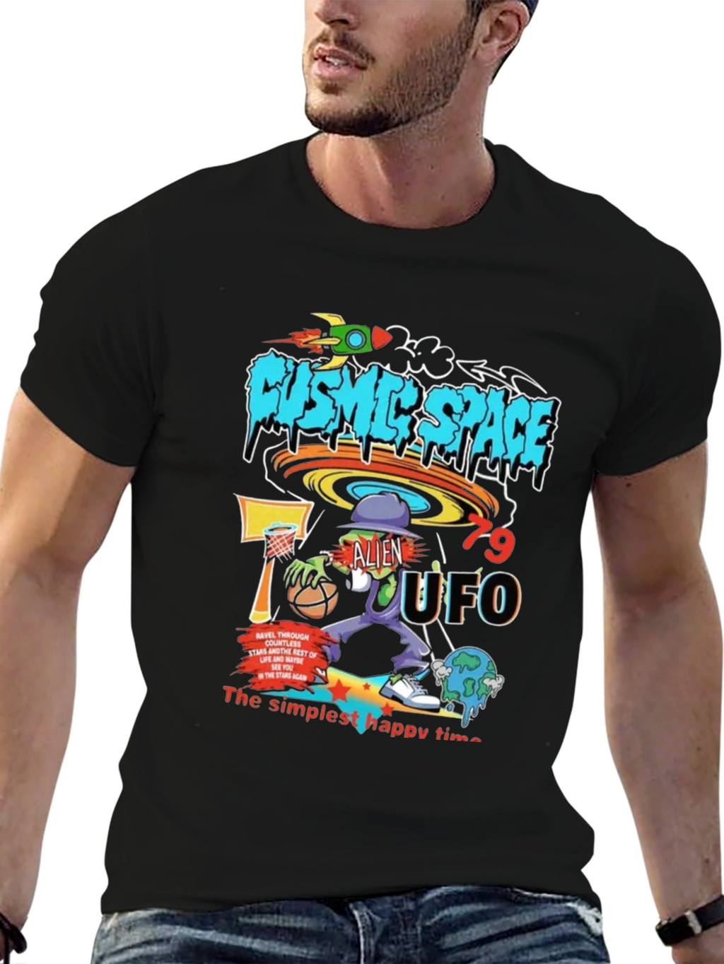 Cosmic Space Alien UFO T-Shirt