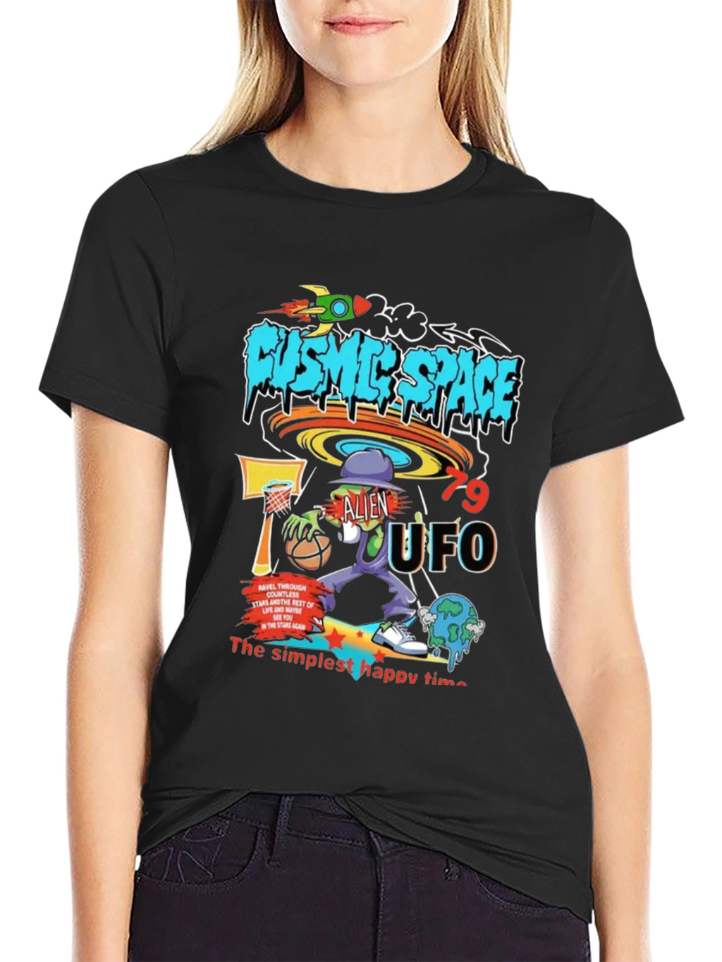 Cosmic Space Alien UFO T-Shirt