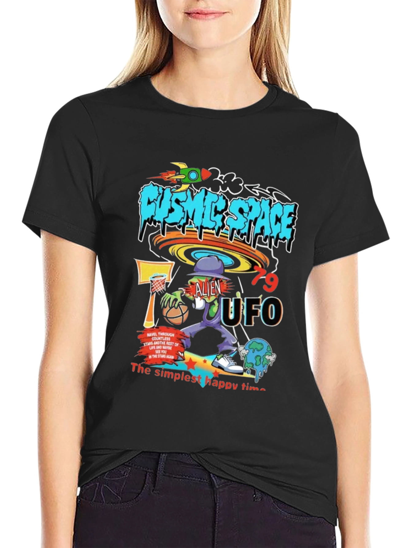 Cosmic Space Alien UFO T-Shirt